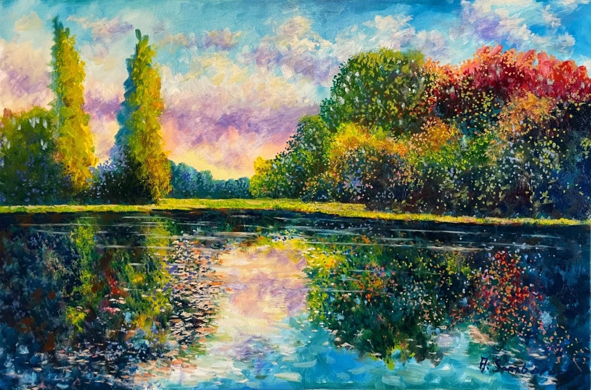 Autumn Reflections Original Oil Painting Landscape